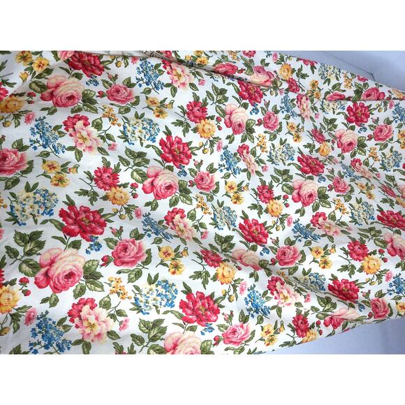 Vintage Waverly Bonded Fabric Quaker Lady Colorful Floral Fabric - Picture 5 of 6